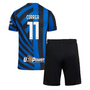 Billiga Inter Milan Joaquin Correa #11 Hemmatröja Barn 2024-25 Kortärmad (+ Korta byxor)